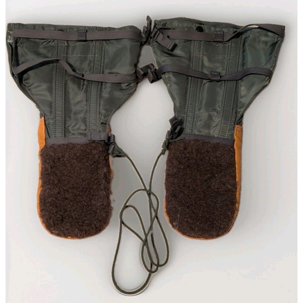 US Military Flyer's Insert-Mitten Set Large MIL Shell w. Wool Liner Leather